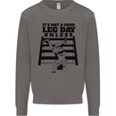 Leg Day Funny Bodybuilding Gym Training Mens Sweatshirt Jumper Charcoal