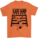 Leg Day Funny Bodybuilding Gym Training Mens T-Shirt 100% Cotton Orange