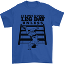 Leg Day Funny Bodybuilding Gym Training Mens T-Shirt 100% Cotton Royal Blue