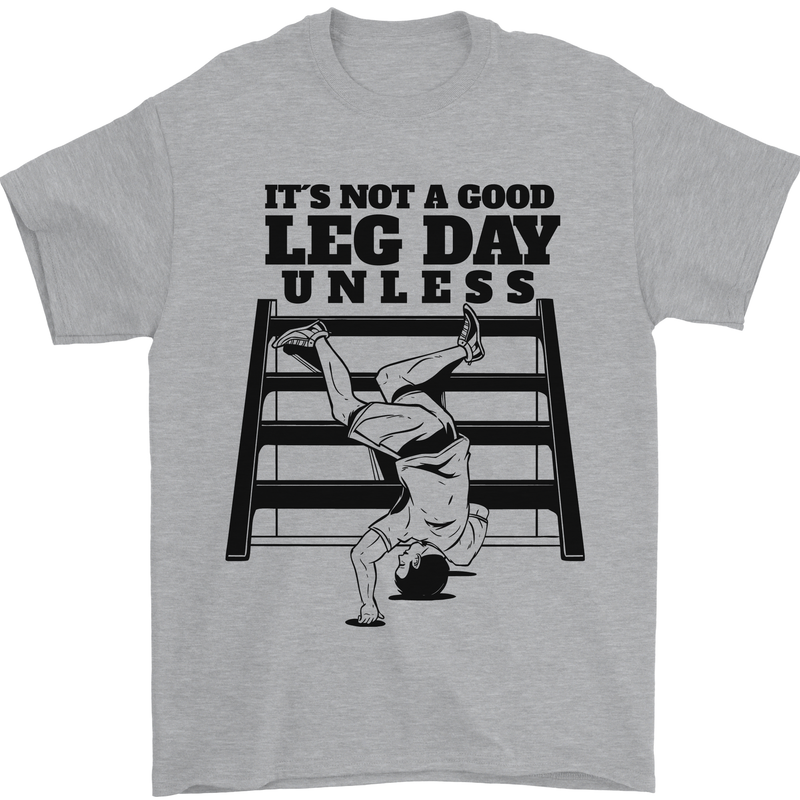 Leg Day Funny Bodybuilding Gym Training Mens T-Shirt 100% Cotton Sports Grey