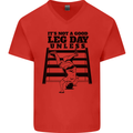 Leg Day Funny Bodybuilding Gym Training Mens V-Neck Cotton T-Shirt Red