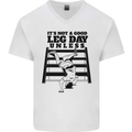 Leg Day Funny Bodybuilding Gym Training Mens V-Neck Cotton T-Shirt White