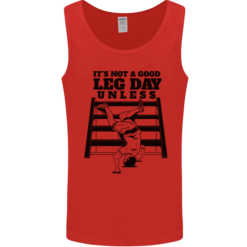 Leg Day Funny Bodybuilding Gym Training Mens Vest Tank Top Red
