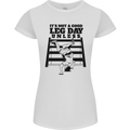 Leg Day Funny Bodybuilding Gym Training Womens Petite Cut T-Shirt White