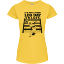 Leg Day Funny Bodybuilding Gym Training Womens Petite Cut T-Shirt Yellow