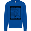 Leg Day Funny Gym Bodybuilding Training Top Kids Sweatshirt Jumper Royal Blue