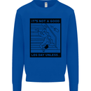 Leg Day Funny Gym Bodybuilding Training Top Kids Sweatshirt Jumper Royal Blue