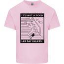 Leg Day Funny Gym Bodybuilding Training Top Kids T-Shirt Childrens Light Pink