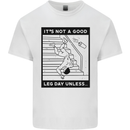 Leg Day Funny Gym Bodybuilding Training Top Kids T-Shirt Childrens White