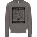 Leg Day Funny Gym Bodybuilding Training Top Mens Sweatshirt Jumper Charcoal