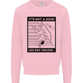 Leg Day Funny Gym Bodybuilding Training Top Mens Sweatshirt Jumper Light Pink