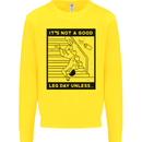 Leg Day Funny Gym Bodybuilding Training Top Mens Sweatshirt Jumper Yellow