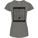 Leg Day Funny Gym Bodybuilding Training Top Womens Petite Cut T-Shirt Charcoal