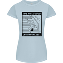 Leg Day Funny Gym Bodybuilding Training Top Womens Petite Cut T-Shirt Light Blue