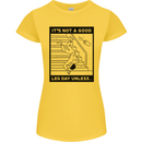 Leg Day Funny Gym Bodybuilding Training Top Womens Petite Cut T-Shirt Yellow