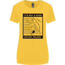 Leg Day Funny Gym Bodybuilding Training Top Womens Wider Cut T-Shirt Yellow