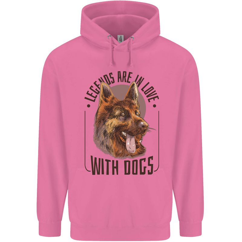 Legends in Love With Dogs German Shepherd Mens 80% Cotton Hoodie Azelea
