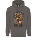 Legends in Love With Dogs German Shepherd Mens 80% Cotton Hoodie Charcoal