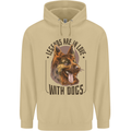 Legends in Love With Dogs German Shepherd Mens 80% Cotton Hoodie Sand
