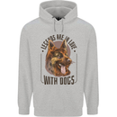 Legends in Love With Dogs German Shepherd Mens 80% Cotton Hoodie Sports Grey