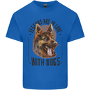Legends in Love With Dogs German Shepherd Mens Cotton T-Shirt Tee Top Royal Blue