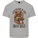 Legends in Love With Dogs German Shepherd Mens Cotton T-Shirt Tee Top Sports Grey