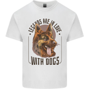 Legends in Love With Dogs German Shepherd Mens Cotton T-Shirt Tee Top White