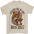 Legends in Love With Dogs German Shepherd Mens T-Shirt 100% Cotton Sand