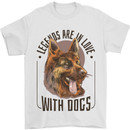 Legends in Love With Dogs German Shepherd Mens T-Shirt 100% Cotton White