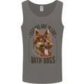 Legends in Love With Dogs German Shepherd Mens Vest Tank Top Charcoal