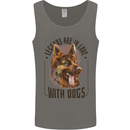Legends in Love With Dogs German Shepherd Mens Vest Tank Top Charcoal