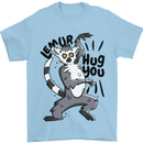Lemur Hug You Mens T-Shirt 100% Cotton Light Blue