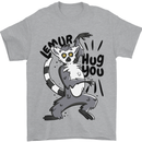 Lemur Hug You Mens T-Shirt 100% Cotton Sports Grey