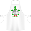 Leprechaun Size Funny St Patricks Day Cotton Apron 100% Organic White