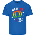 Let It Bi LGBT Gay Pride Awareness Mens Cotton T-Shirt Tee Top Royal Blue