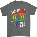 Let It Bi LGBT Gay Pride Awareness Mens T-Shirt 100% Cotton Charcoal