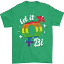 Let It Bi LGBT Gay Pride Awareness Mens T-Shirt 100% Cotton Irish Green