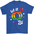 Let It Bi LGBT Gay Pride Awareness Mens T-Shirt 100% Cotton Royal Blue