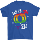 Let It Bi LGBT Gay Pride Awareness Mens T-Shirt 100% Cotton Royal Blue