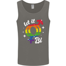 Let It Bi LGBT Gay Pride Awareness Mens Vest Tank Top Charcoal