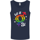 Let It Bi LGBT Gay Pride Awareness Mens Vest Tank Top Navy Blue