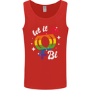 Let It Bi LGBT Gay Pride Awareness Mens Vest Tank Top Red