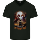 Let You Guys Fight Role Play Games Dragon RPG Mens V-Neck Cotton T-Shirt Black