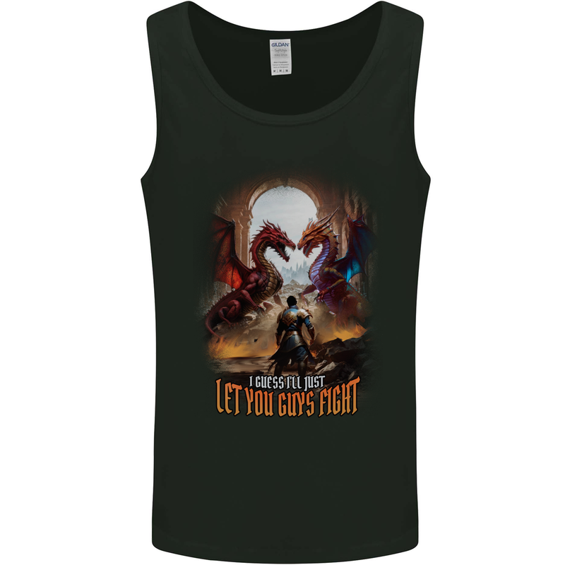 Let You Guys Fight Role Play Games Dragon RPG Mens Vest Tank Top Black