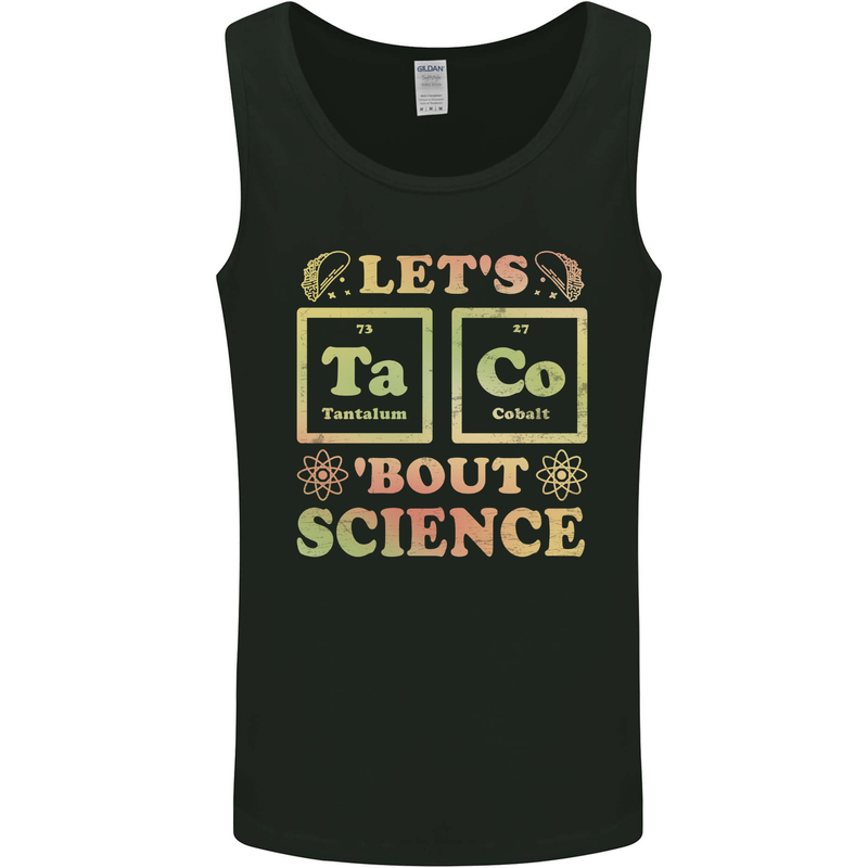 Let's Taco Bout Science Periodic Table Funny Mens Vest Tank Top Black