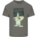 Let the Party be Gin Funny Alcohol Mens Cotton T-Shirt Tee Top Charcoal