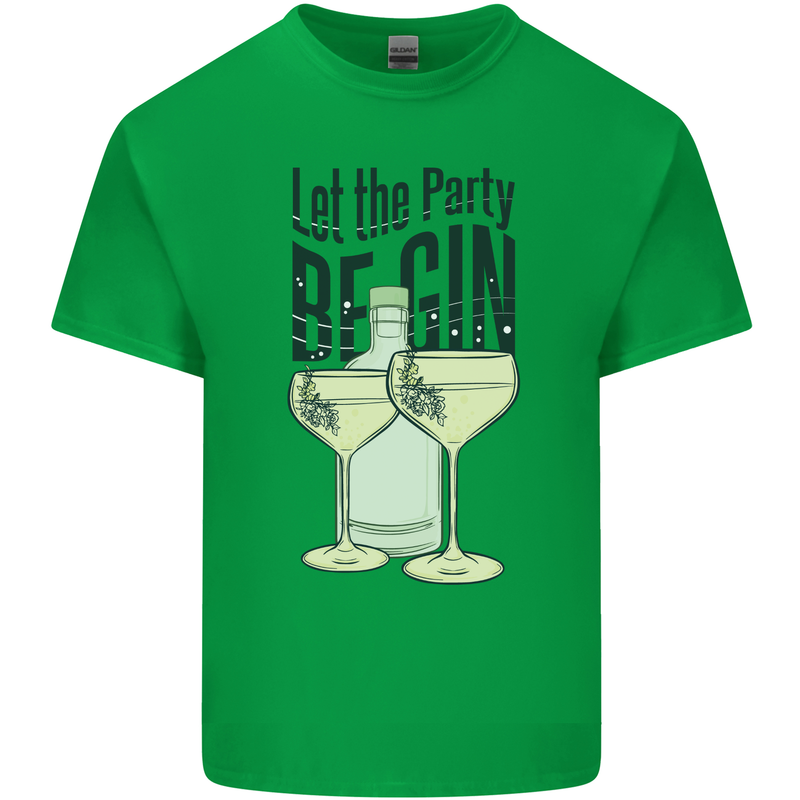 Let the Party be Gin Funny Alcohol Mens Cotton T-Shirt Tee Top Irish Green