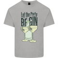 Let the Party be Gin Funny Alcohol Mens Cotton T-Shirt Tee Top Sports Grey