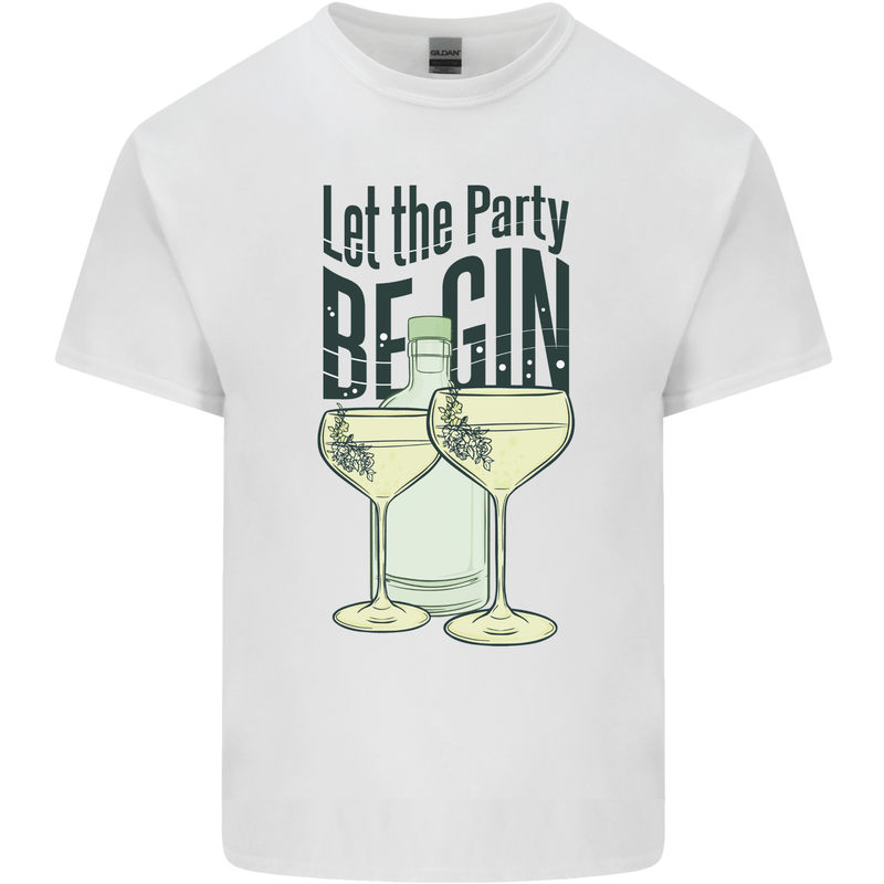 Let the Party be Gin Funny Alcohol Mens Cotton T-Shirt Tee Top White
