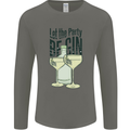 Let the Party be Gin Funny Alcohol Mens Long Sleeve T-Shirt Charcoal